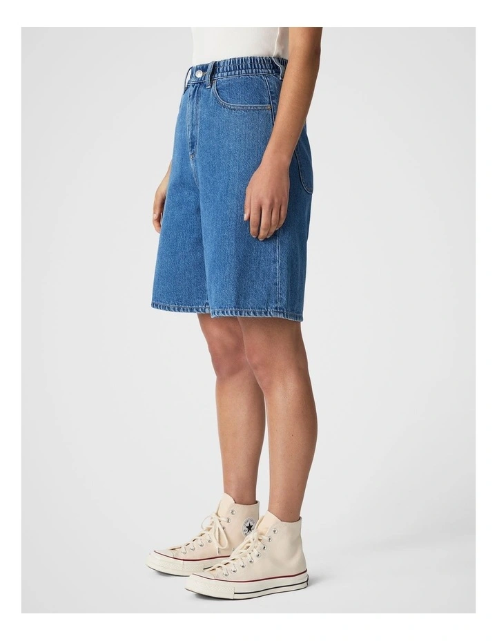 Denim Short in Washed Indigo image 2