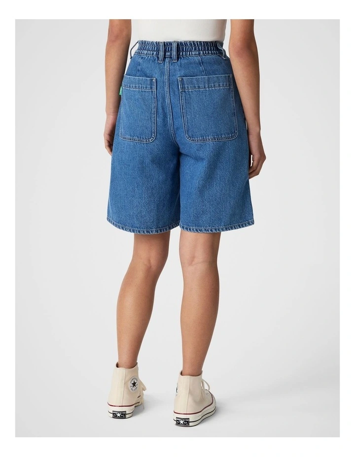 Denim Short in Washed Indigo image 3