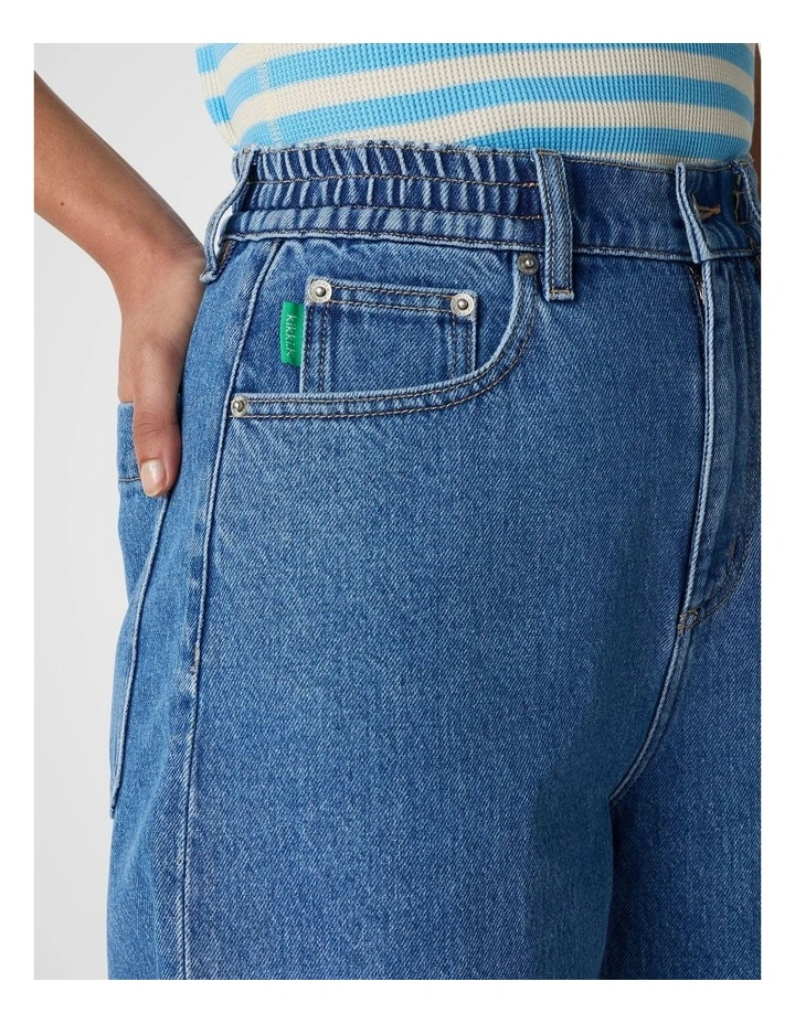 Denim Short in Washed Indigo image 4