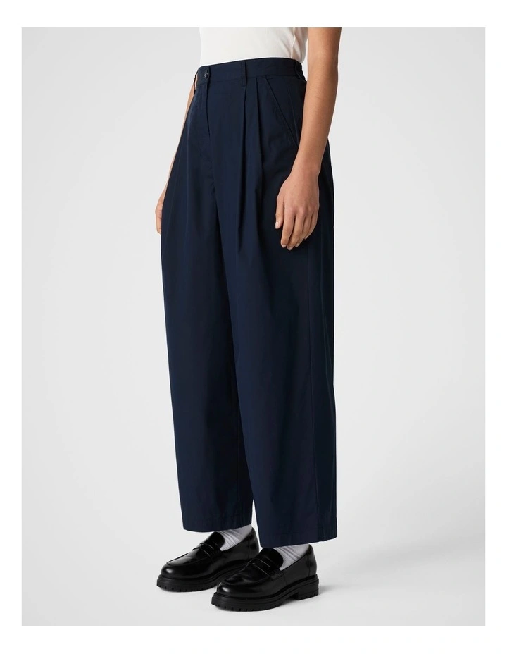 Pleated Pant in Navy image 3
