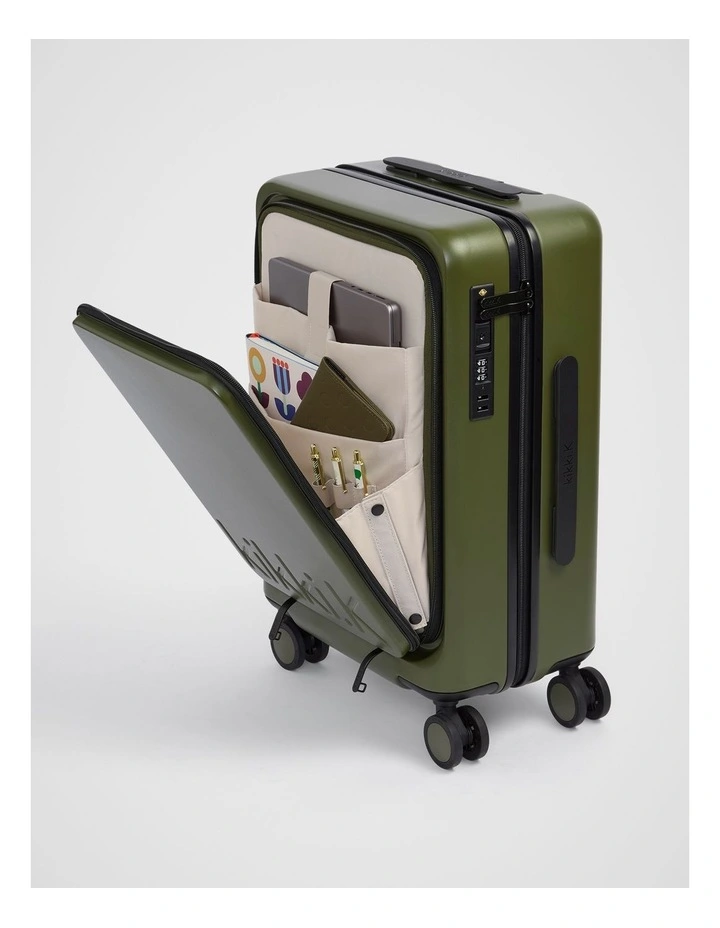 Carry-On Case Plus Suitcase in Olive image 7