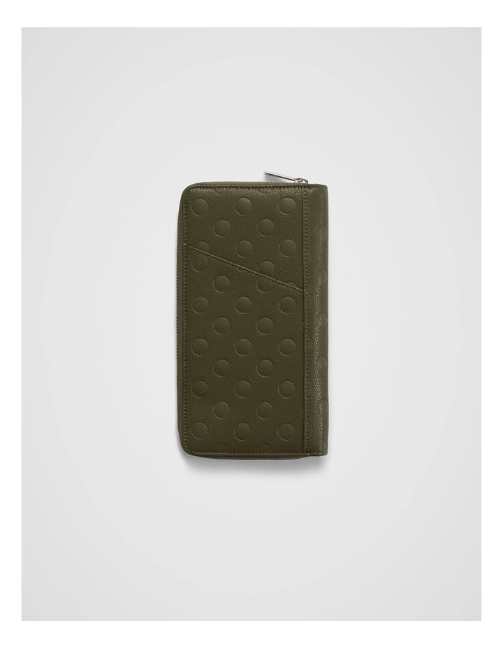 Dot Continental Wallet in Olive image 4