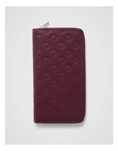Dot Continental Wallet in Plum