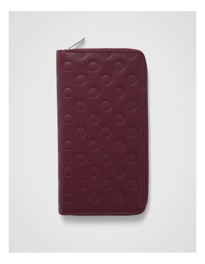 Dot Continental Wallet in Plum image 1
