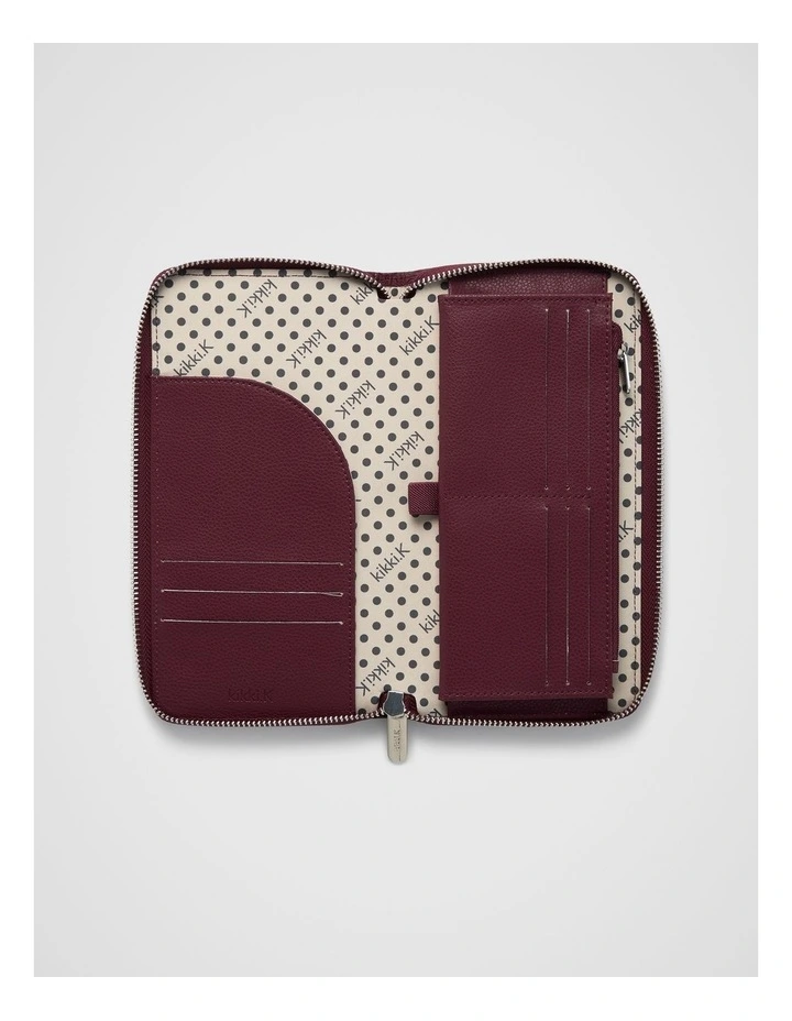 Dot Continental Wallet in Plum image 2