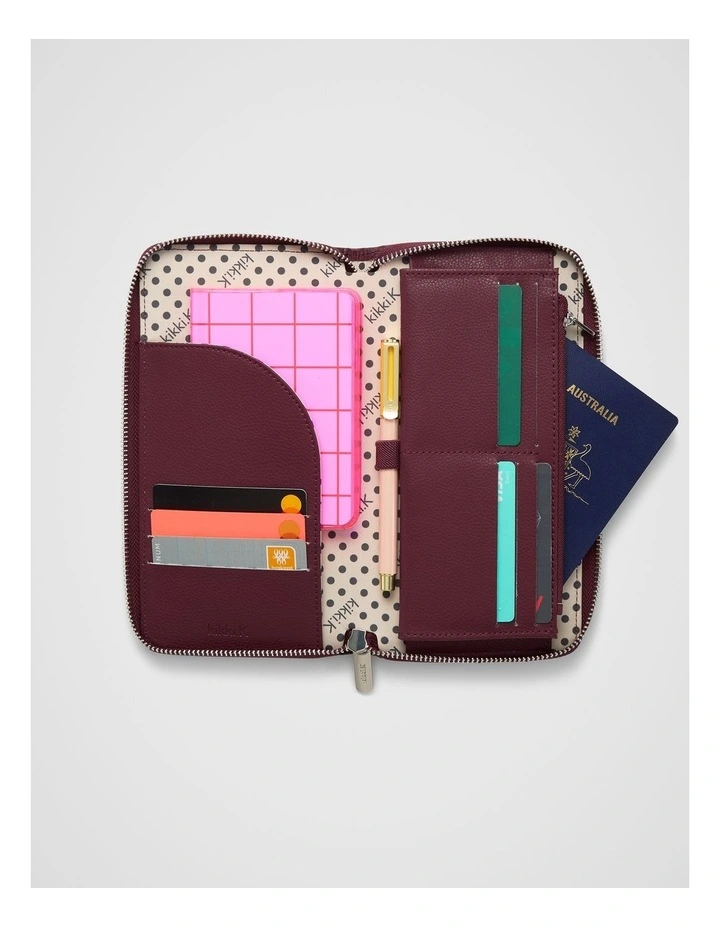 Dot Continental Wallet in Plum image 3