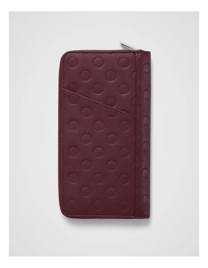 Dot Continental Wallet in Plum image 4