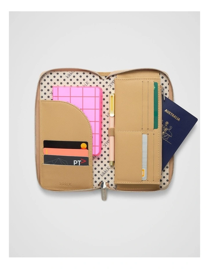 Dot Continental Wallet in Camel image 3