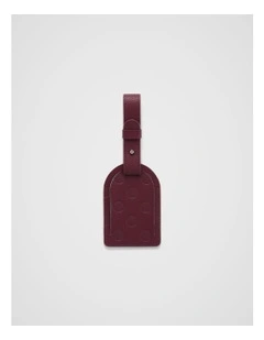 Dot Luggage Tag in Plum
