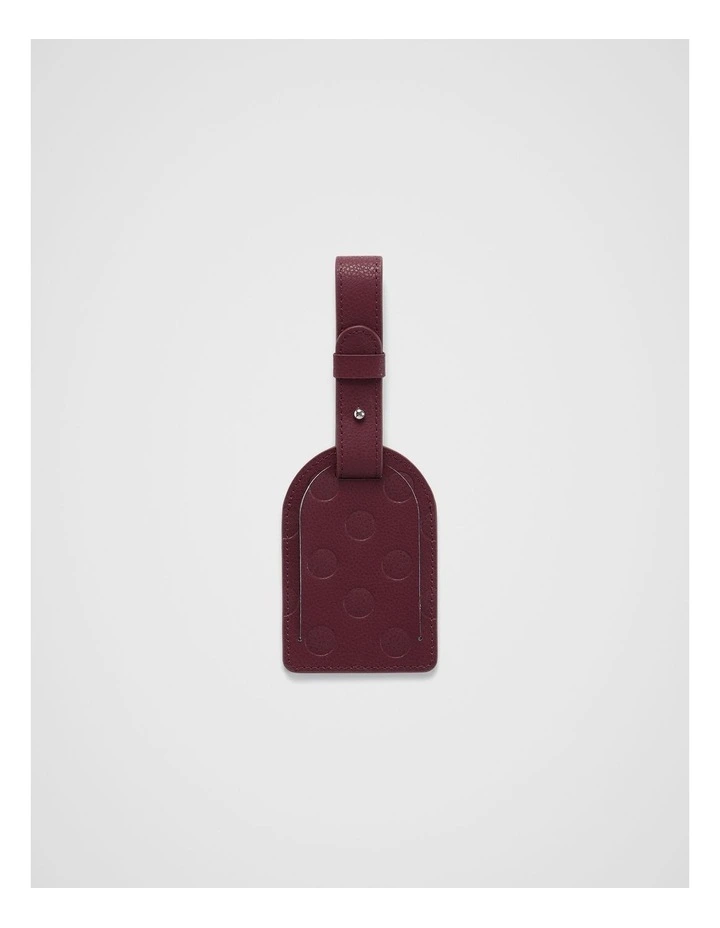 Dot Luggage Tag in Plum image 1