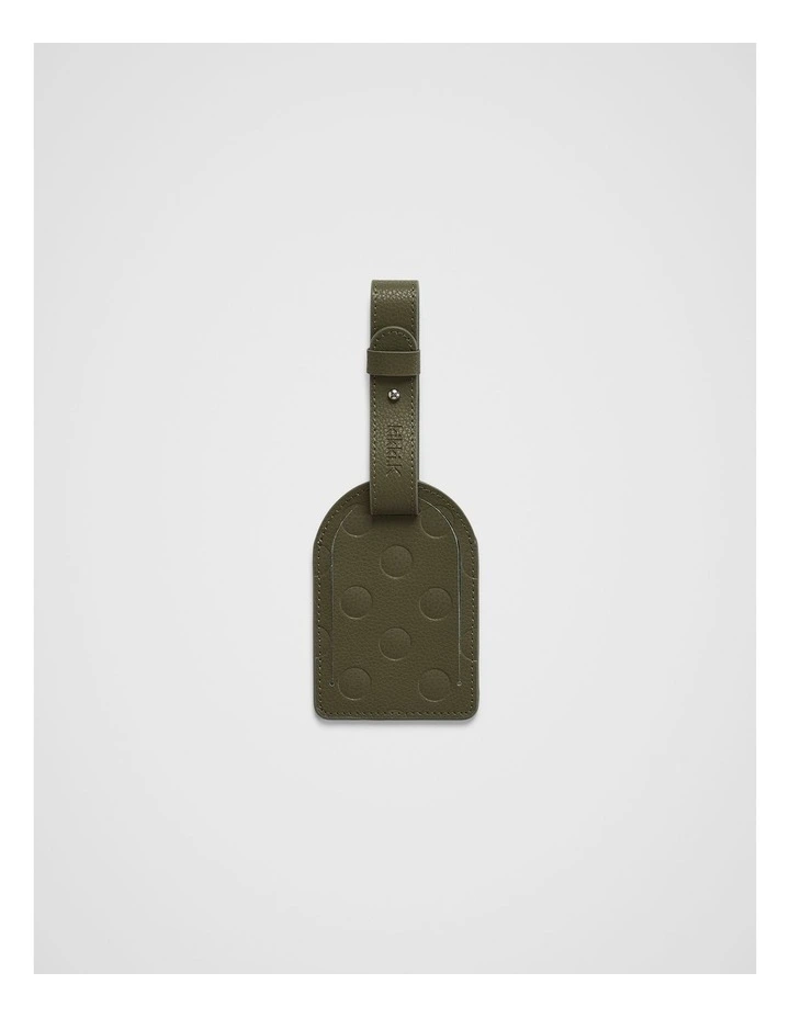 Dot Luggage Tag in Olive image 1