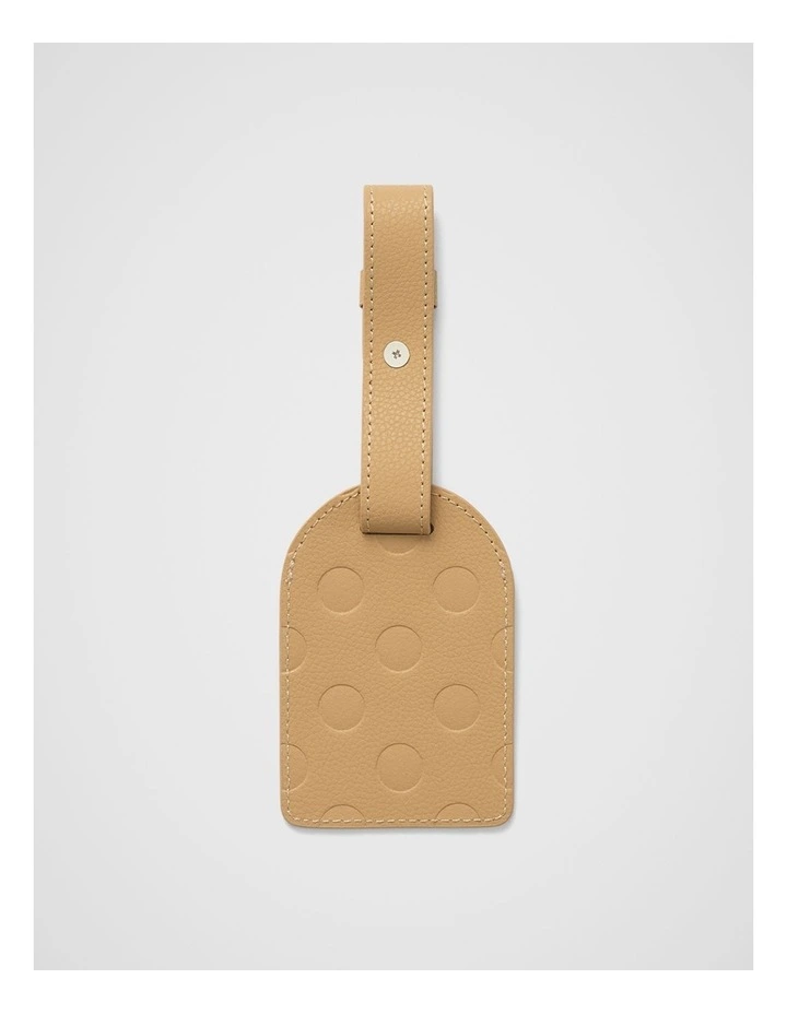 Dot Luggage Tag in Camel image 3
