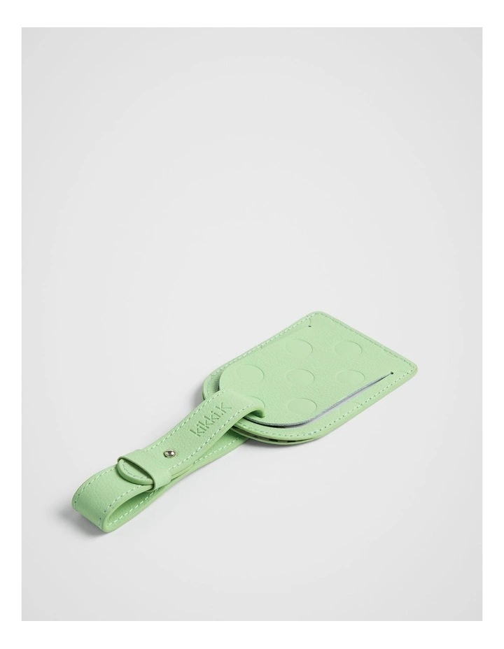 Dot Luggage Tag in Matcha Green image 2