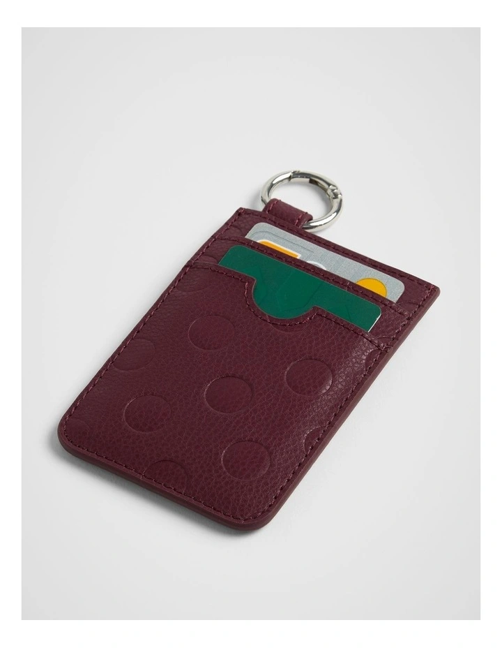 Dot Mini Card Wallet in Plum image 2
