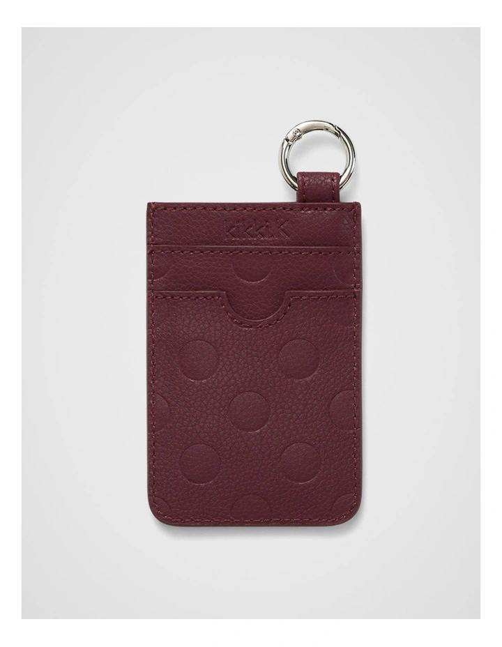 Dot Mini Card Wallet in Plum image 3