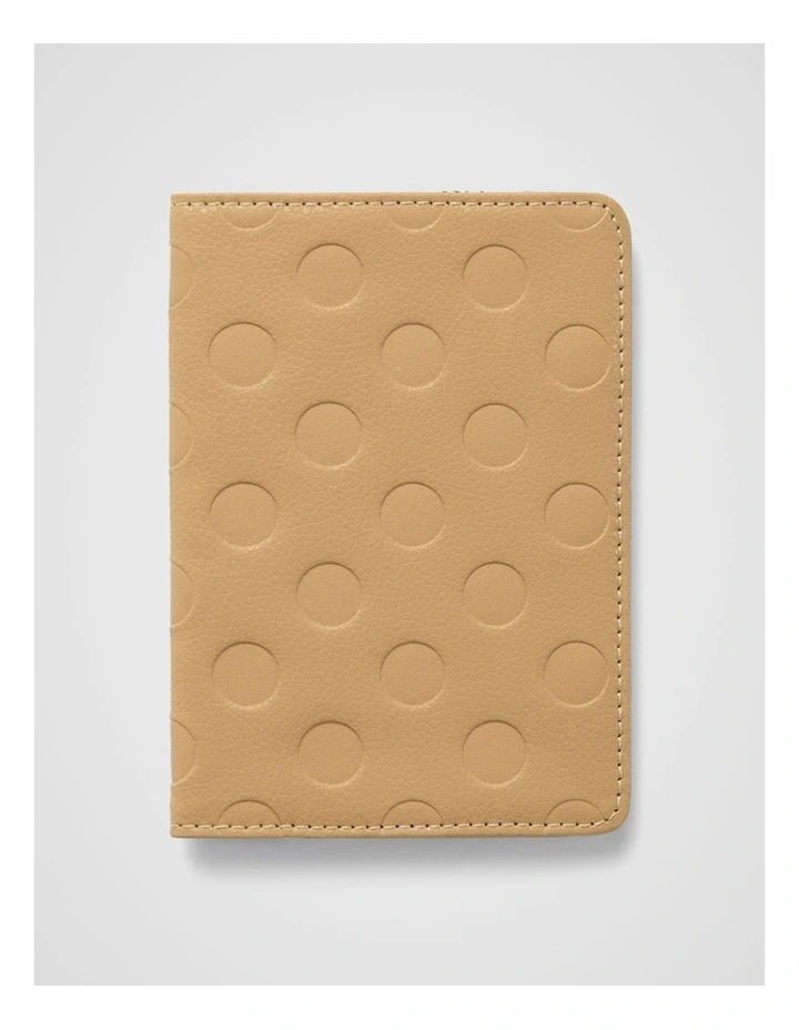 Dot Passport Holder in Camel image 1