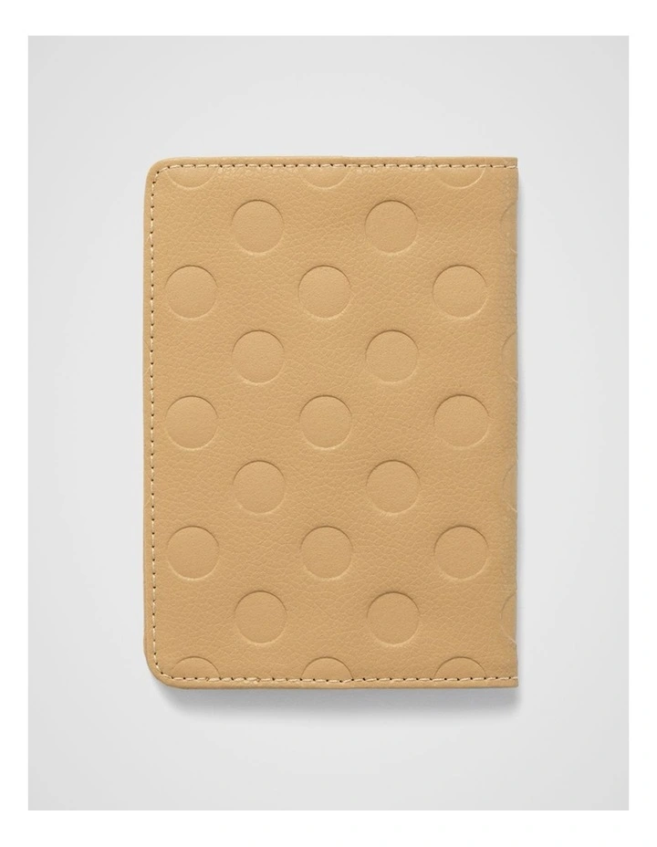 Dot Passport Holder in Camel image 3
