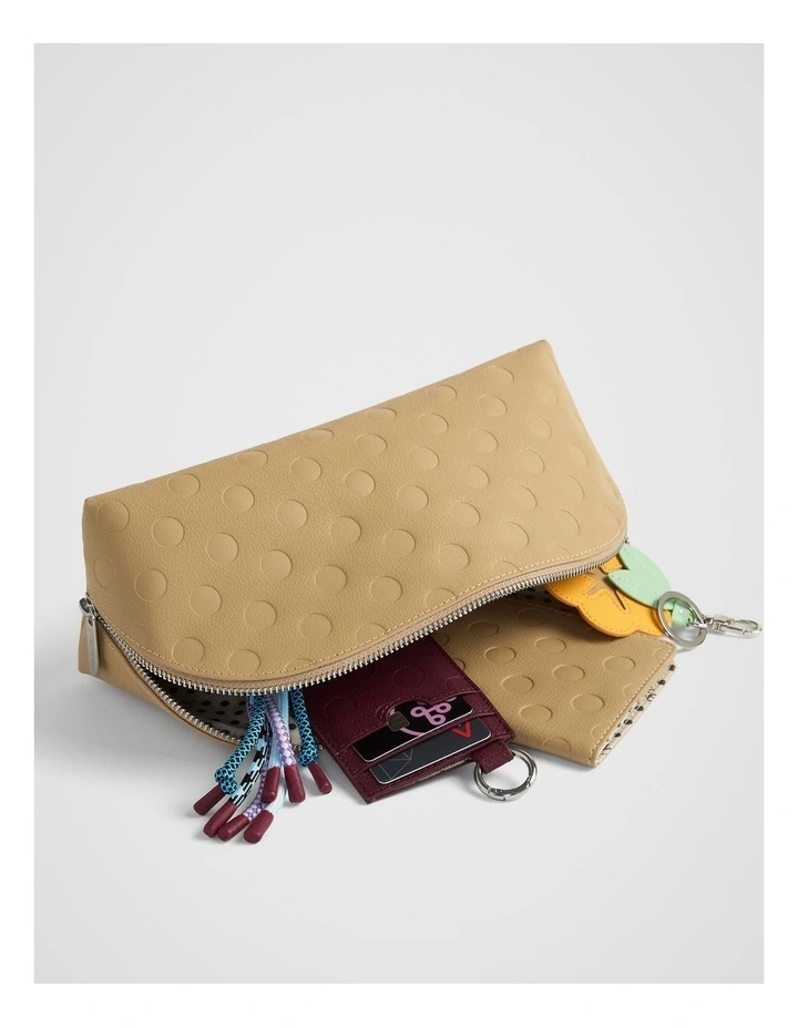 Dot Pouch Large in Camel image 2