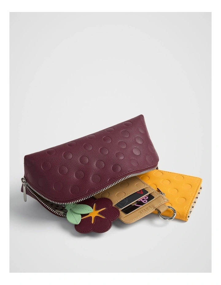 Dot Pouch Medium in Plum image 2