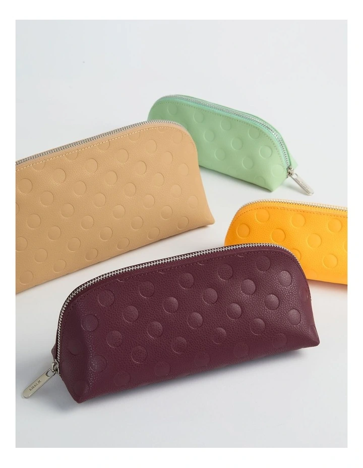 Dot Pouch Medium in Plum image 5