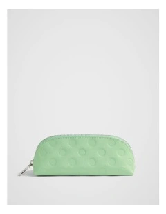 Dot Pouch Small in Matcha Green