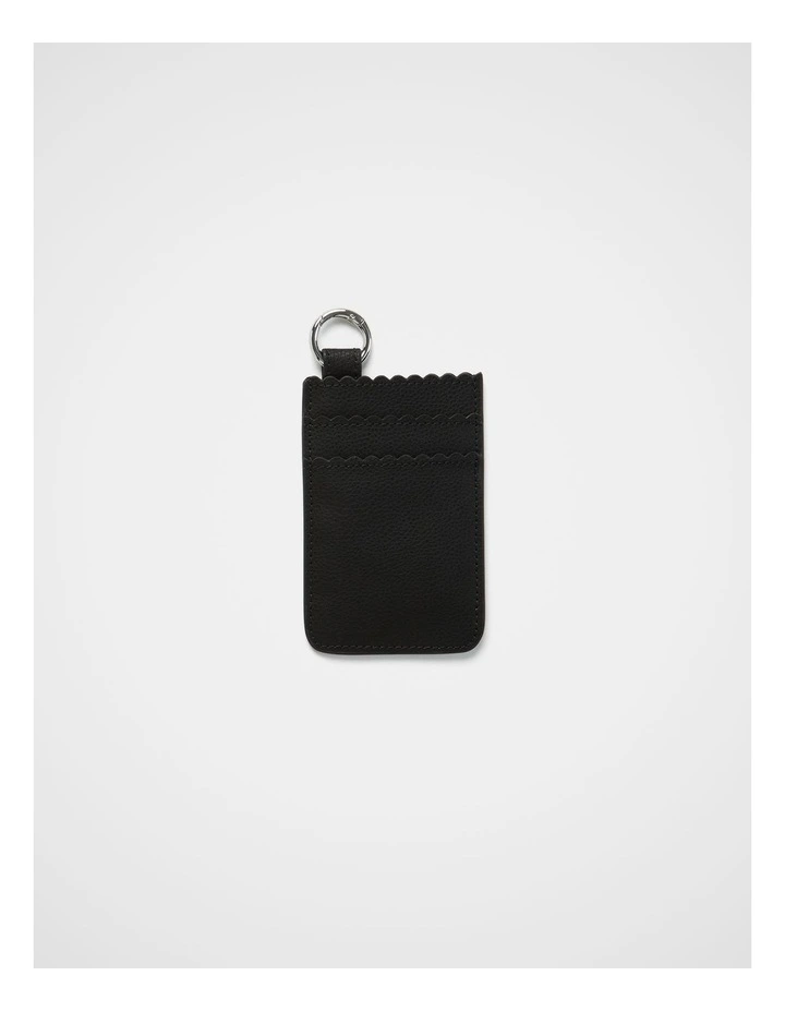 Mini Card Leather Wallet in Black image 1