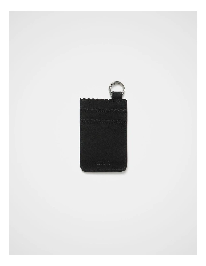 Mini Card Leather Wallet in Black image 3