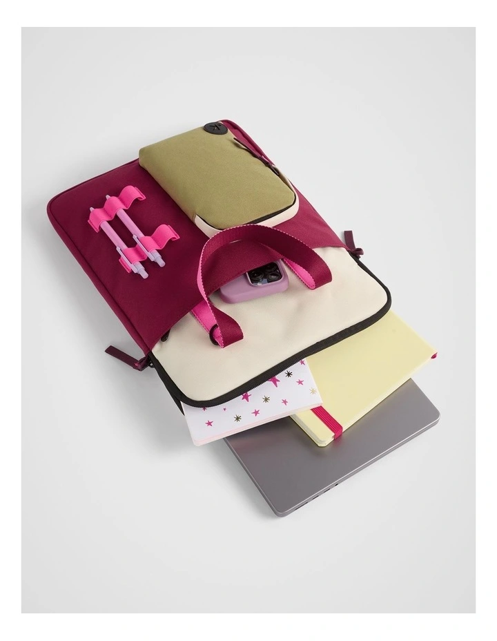 Play Laptop Bag in Berry Multi image 6