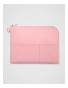 Pocket Laptop Leather Satchel 13-Inch in Pink