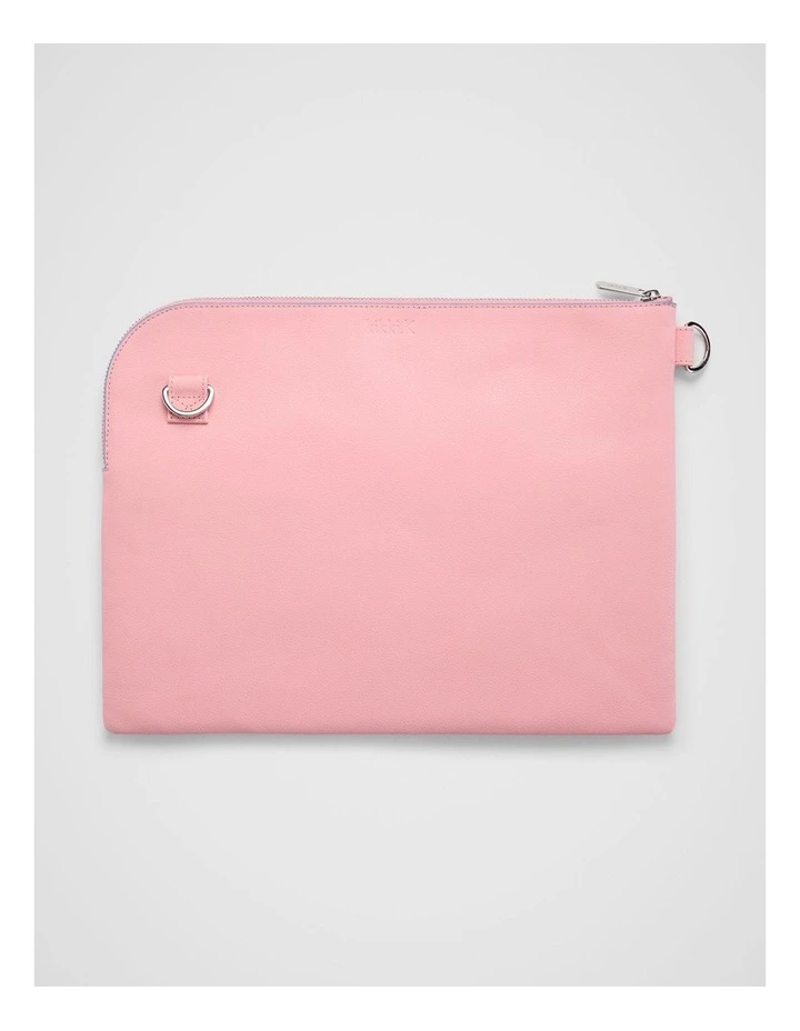 Pocket Laptop Leather Satchel 13-Inch in Pink image 4