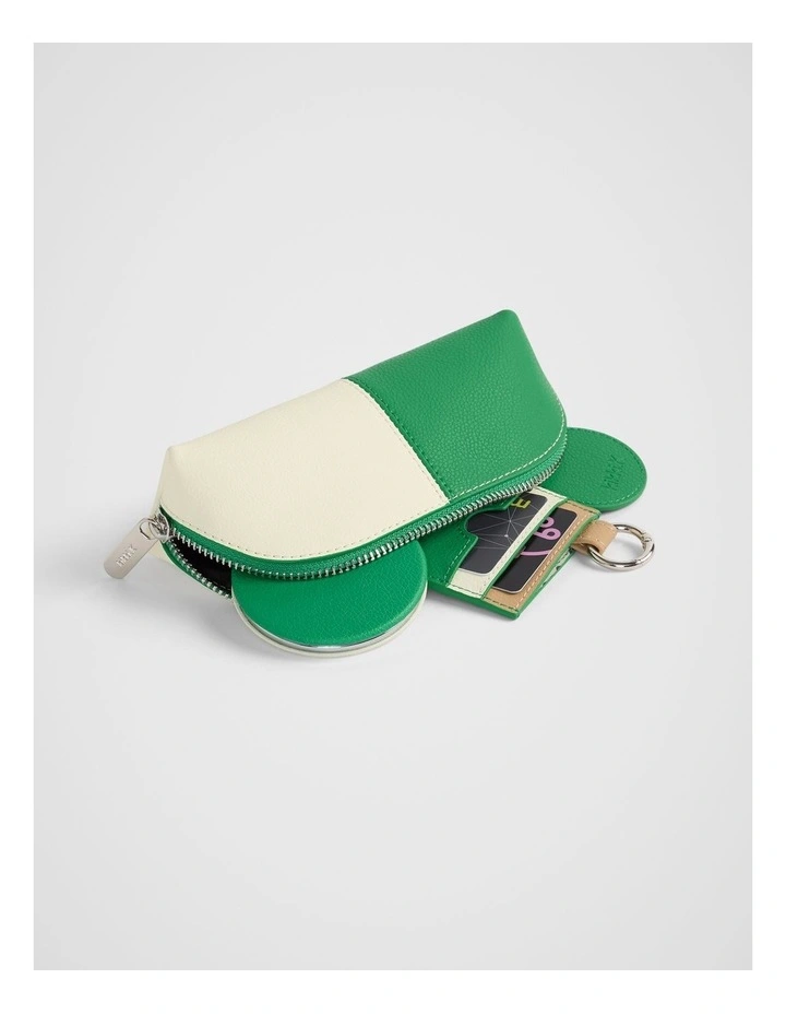 Small Pouch in Green Multi image 2