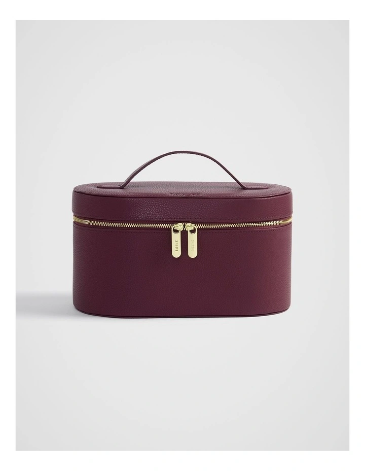Traveller Cosmetics Case in Plum image 1