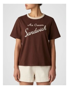 Scoop Society T-Shirt in Brown