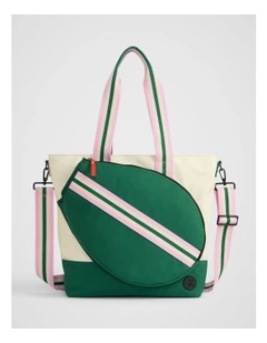 Play Tennis Tote Bag in Green