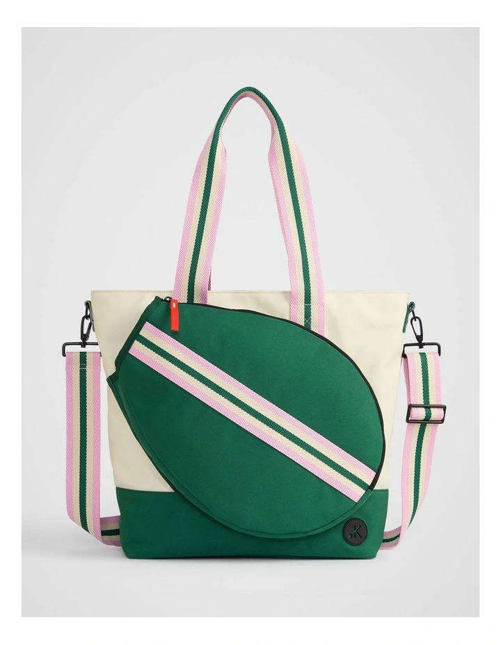 Play Tennis Tote Bag in Green image 1