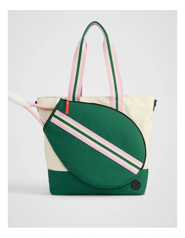 Play Tennis Tote Bag in Green image 2