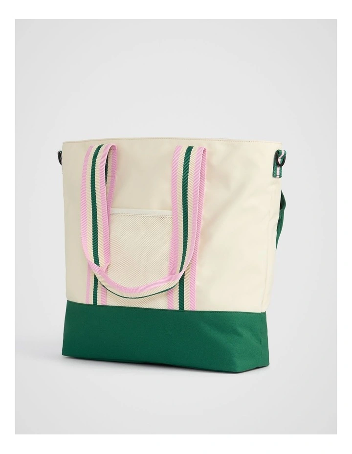 Play Tennis Tote Bag in Green image 4