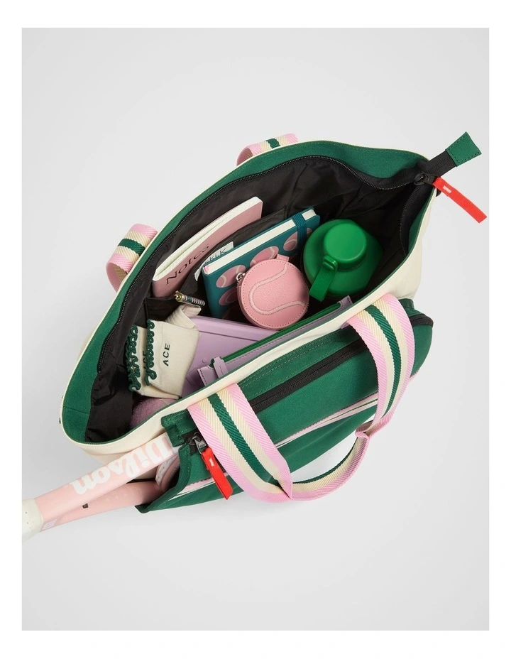 Play Tennis Tote Bag in Green image 6