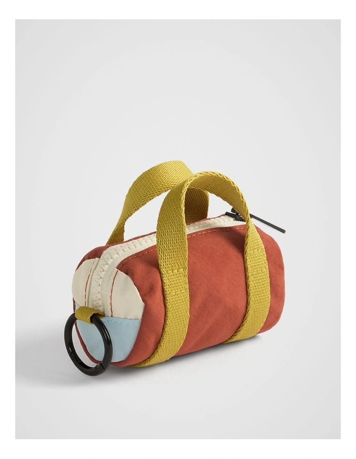 Play Mini Duffel Pouch Keychain in Rust image 3