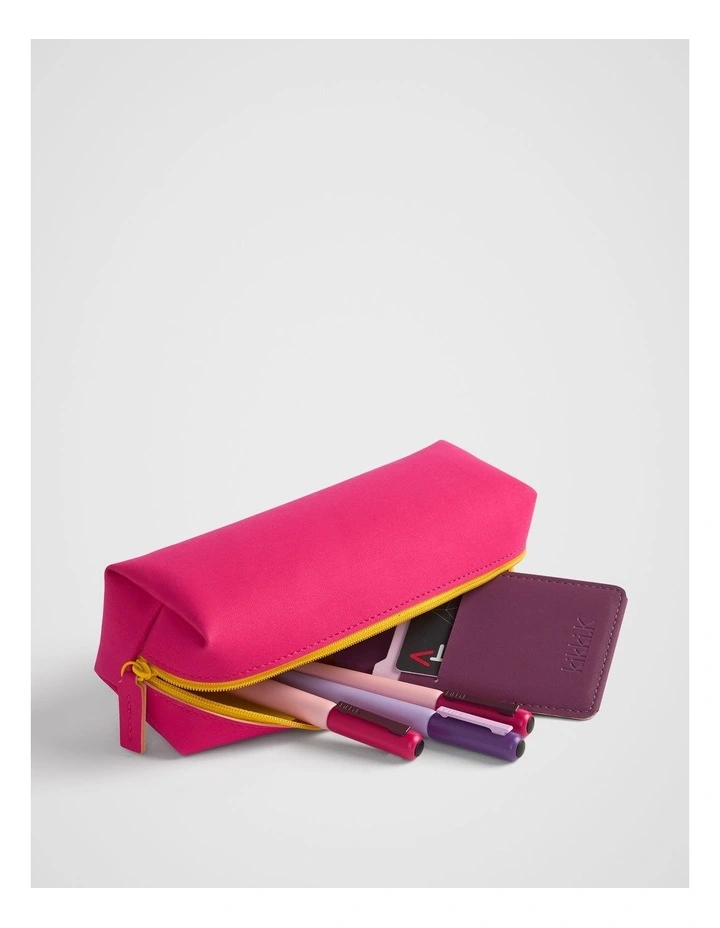 Kolour Luxe Pouch in Raspberry image 3