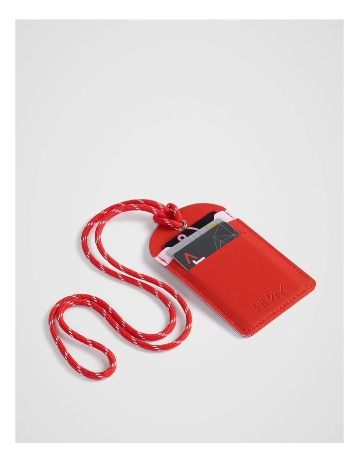 Kolour Luxe ID Card Holder in Red image 3