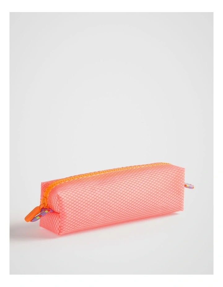 Neon Mesh Pouch in Neon Orange image 1