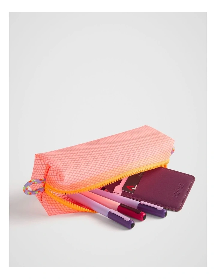 Neon Mesh Pouch in Neon Orange image 3