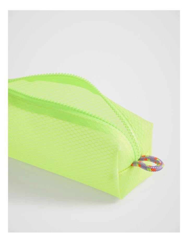 Neon Mesh Pouch in Neon Yellow image 2