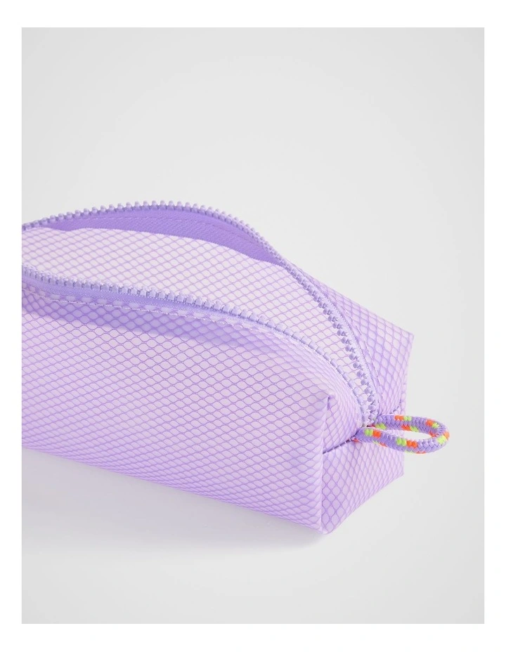 Neon Mesh Pouch in Violet image 2