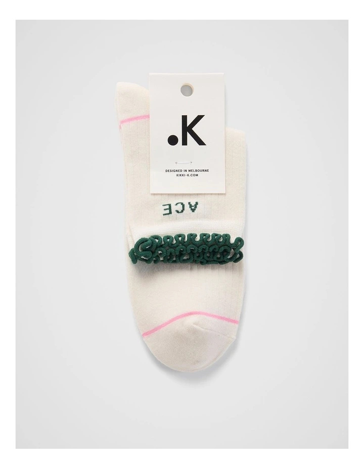 Frill Sock in Ivory image 3