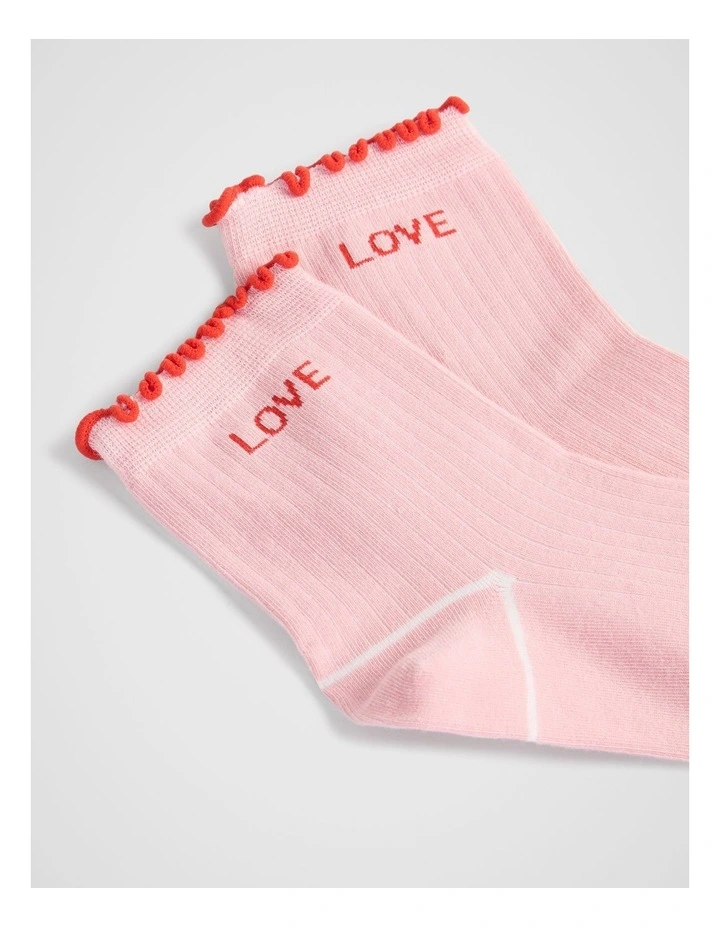 Frill Sock in Pink image 2