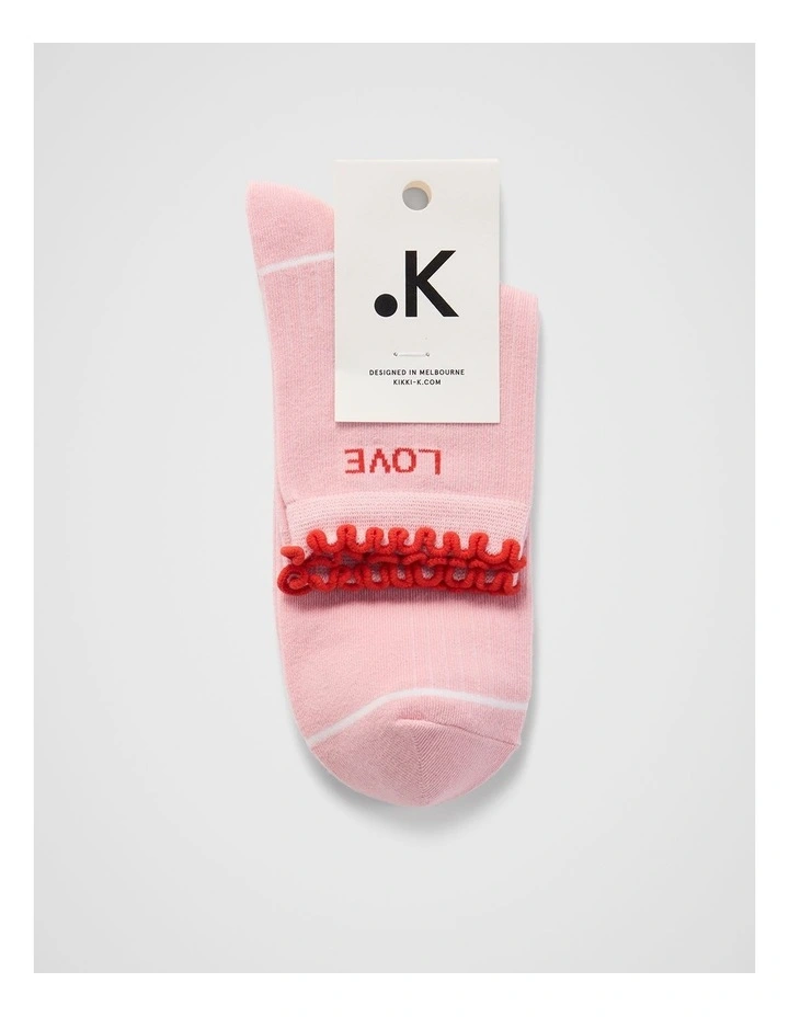 Frill Sock in Pink image 3
