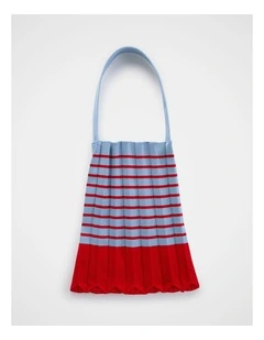 Accordion Stripe Knit Bag  in Assorted