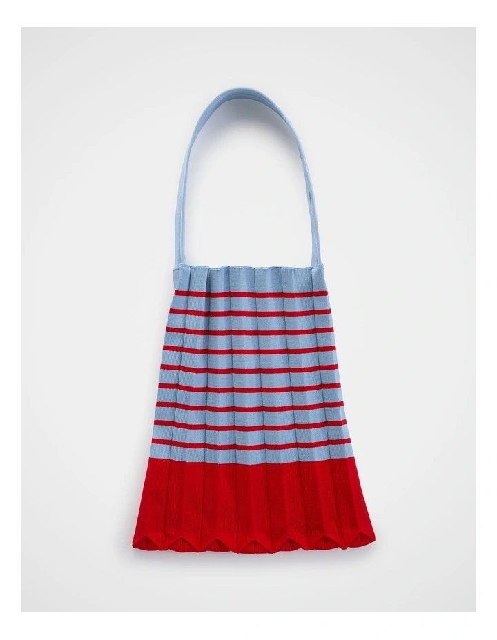Accordion Stripe Knit Bag  in Assorted image 1